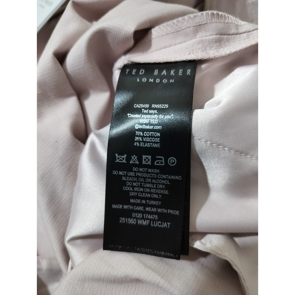 New Ted Baker London Women's Tan Lucjat Tailored Welt Pockets Trouser Pants Sz 6 - Picture 12 of 12